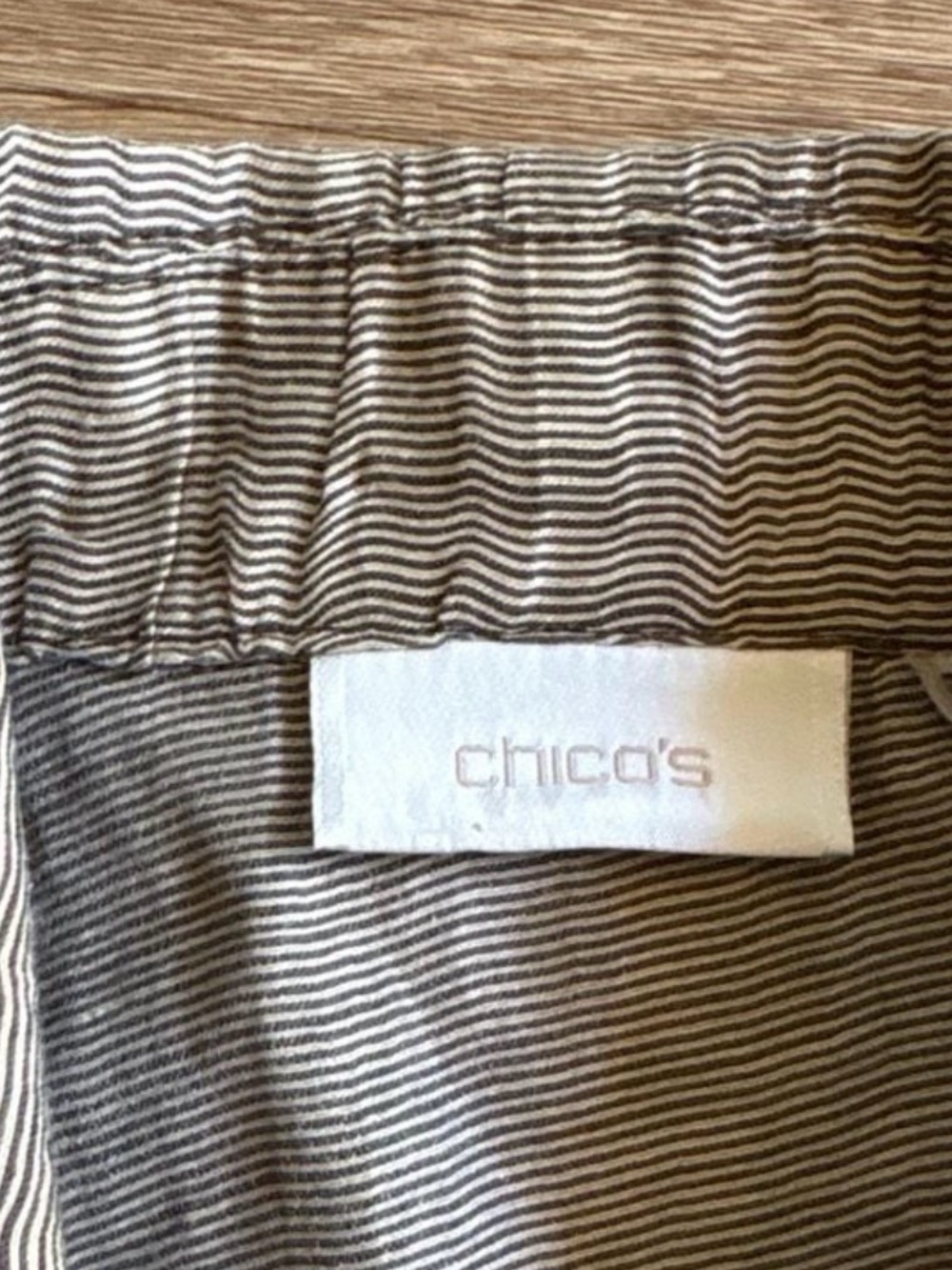 Chico's 100% Linen, Light Taupe Utility Drawstring Jacket - Picture 2 of 6
